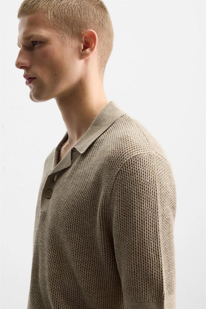 POLO EN MAILLE STRUCTURÉE