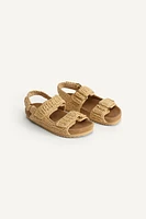 RAFFIA EFFECT SANDALS