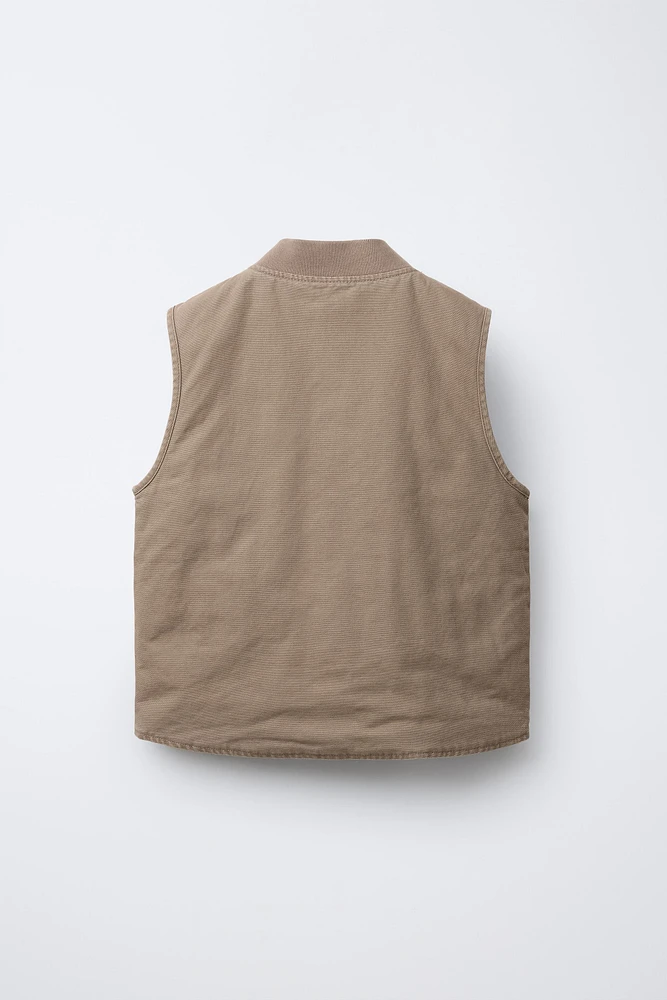 TWILL LABEL VEST