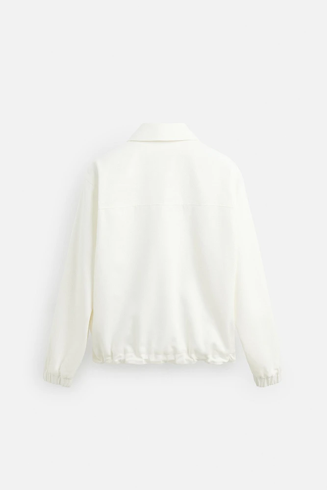 LYOCELL COTTON BLEND KANGAROO JACKET