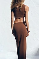 STRUCTURED ASYMMETRICAL CROP TOP