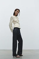 BELTED TEXTURED BLAZER
