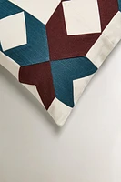 QUILTED PATCHWORK THROW PILLOW COVER