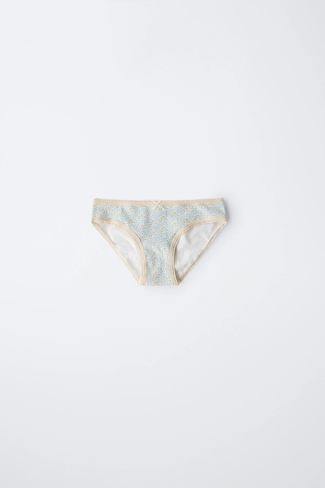 AGES 2-6/ SIX-PACK OF DAISY PRINT BRIEFS