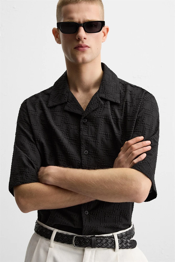 GEOMETRIC EMBROIDERED SHIRT