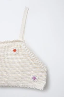 6-14 ANS/ BIKINI CROCHET FLEURS