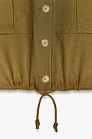 LINEN BLEND BOMBER JACKET ZW COLLECTION