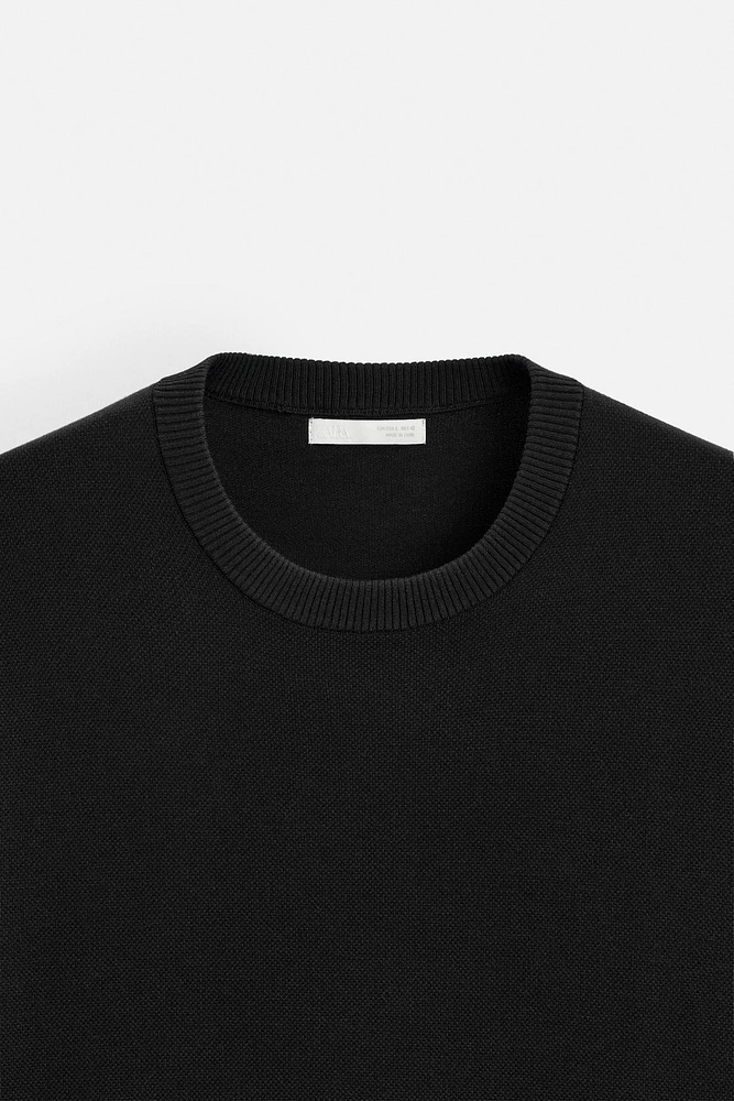 RELAXED FIT KNIT T-SHIRT