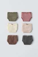 6-14 YEARS/ SIX-PACK OF FLOWER BRIEFS