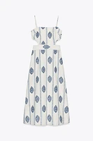 ROBE MI-LONGUE BRODÉE CUT OUT