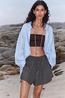 LINEN BOXER SHORTS