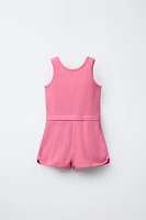 TWO-PACK OF RIBBED SHORT OVERALLS
