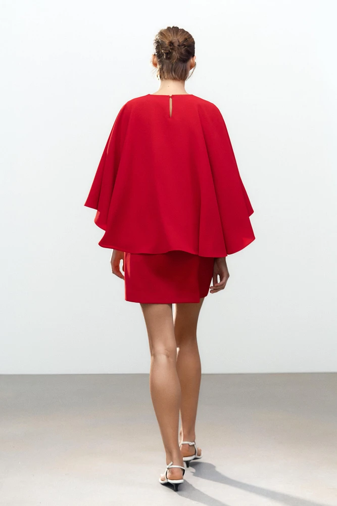 ZW COLLECTION SHORT CAPE DRESS
