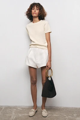 BASIC KNIT SHORT SLEEVE TOP