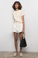 BASIC KNIT SHORT SLEEVE TOP