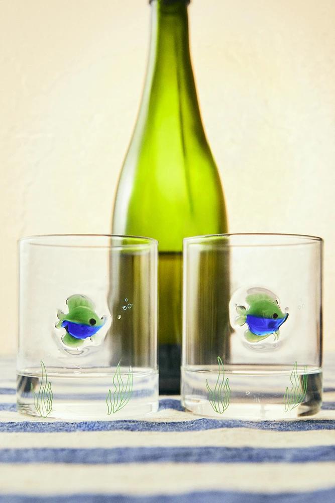BOROSILICATE GLASS FISH TUMBLER