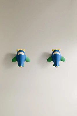 LOT BOUTONS DE PORTE ENFANTS AVION (LOT DE 2)