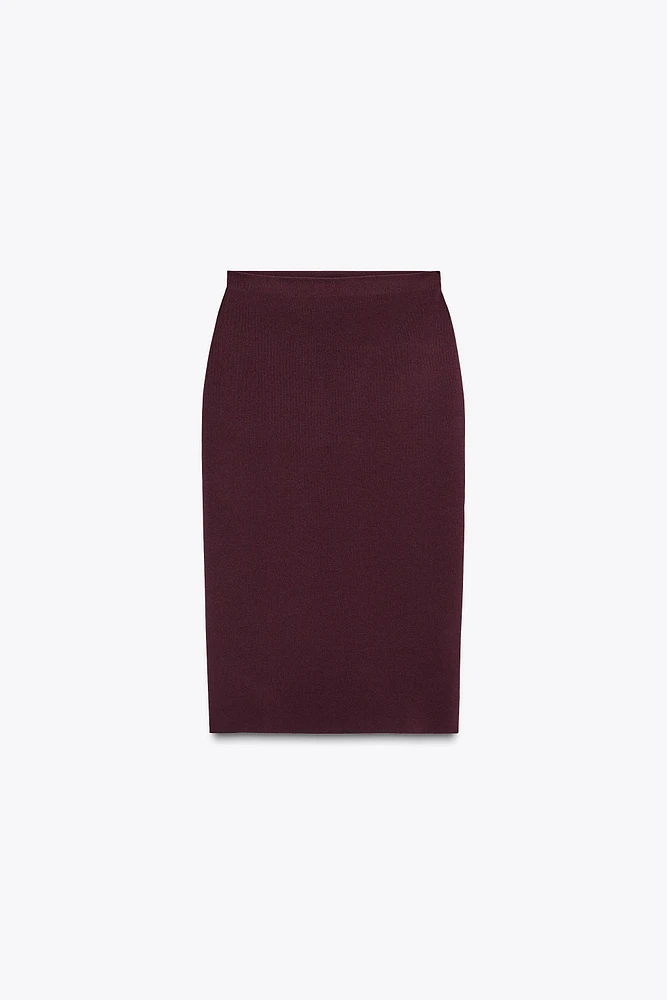 BASIC KNIT MIDI SKIRT