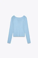 RUCHED KNIT TOP