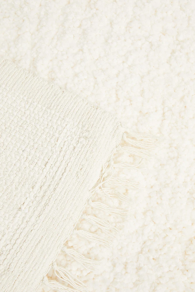RECTANGULAR TEXTURED COTTON AREA RUG