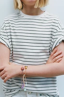 PACK OF THREE CORD BRACELETS WITH CERAMIC
