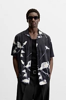 STRETCH FLORAL PRINT SHIRT
