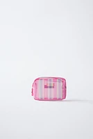STRIPED COSMETICS BAG