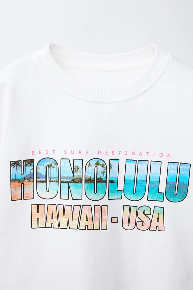 T-SHIRT IMPRIMÉ SURF HONOLULU