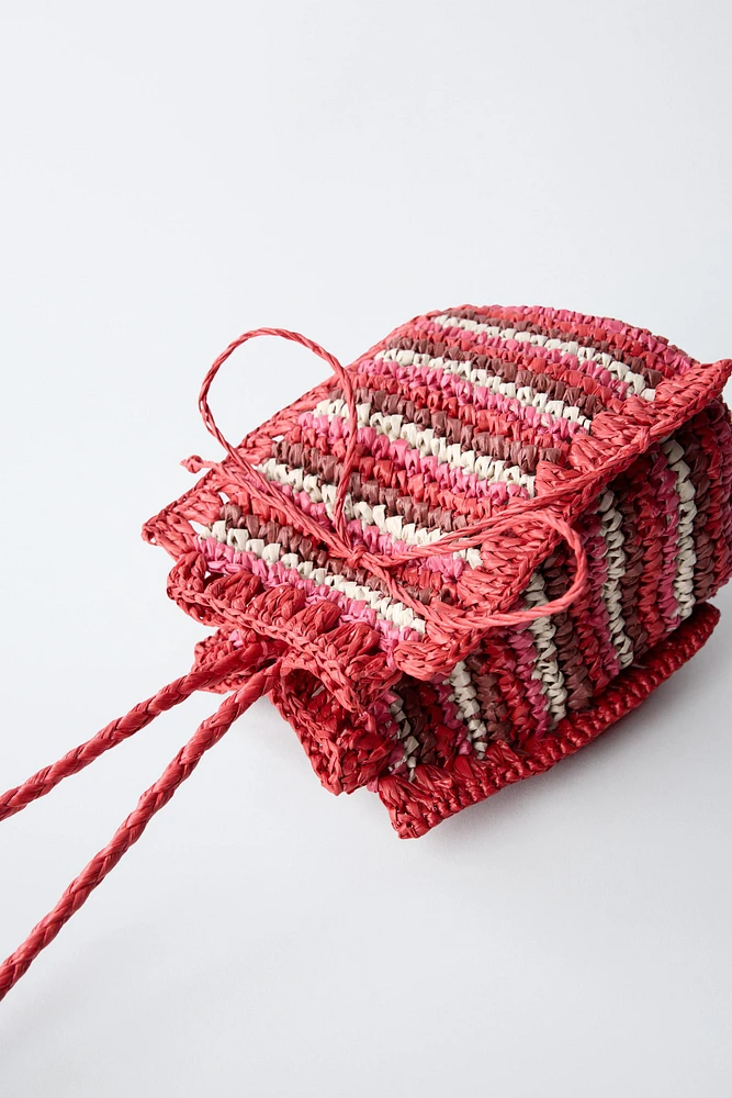 MINI RAFFIA EFFECT CROSSBODY BAG