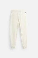 WASHED JOGGER-WAIST PANTS