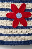 TOP EN MAILLE RAYURES FLEUR