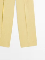 Suit trousers with dart detail