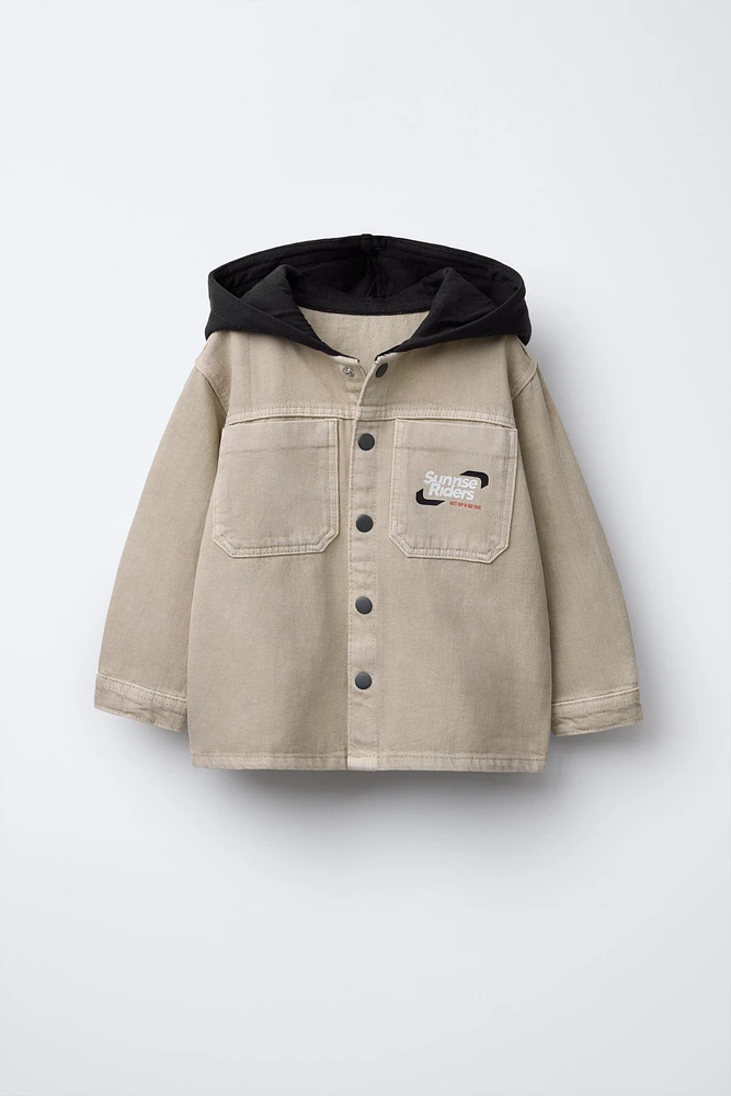 HOODED OVERSHIRT