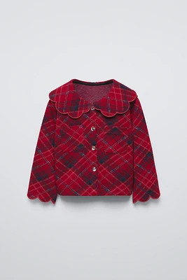 ARGYLE PETER PAN COLLAR CARDIGAN