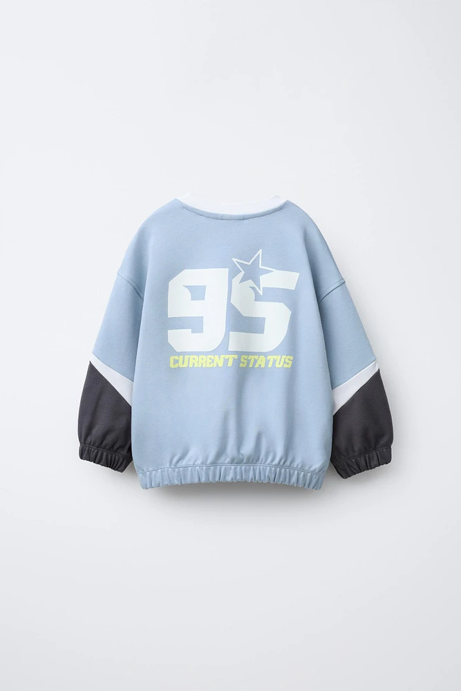 SWEAT À PANNEAUX AVEC INSCRIPTION