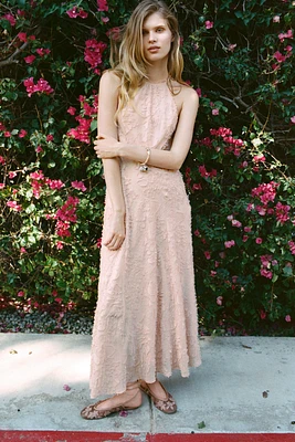 STRUCTURED HALTER DRESS
