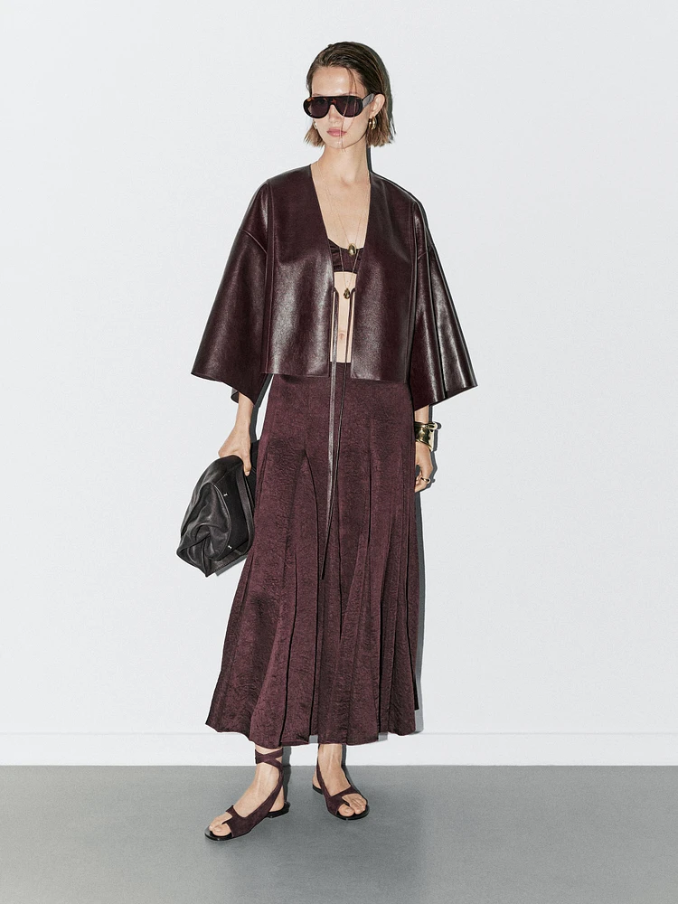 Kimono col V cuir nappa - STUDIO