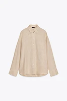 OVERSIZED LINEN BLEND SHIRT
