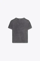 WASHED T-SHIRT WITH TEXT