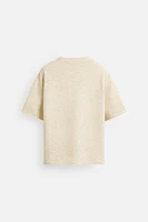 T-SHIRT DÉLAVÉ EN MAILLE IMPRIMÉ