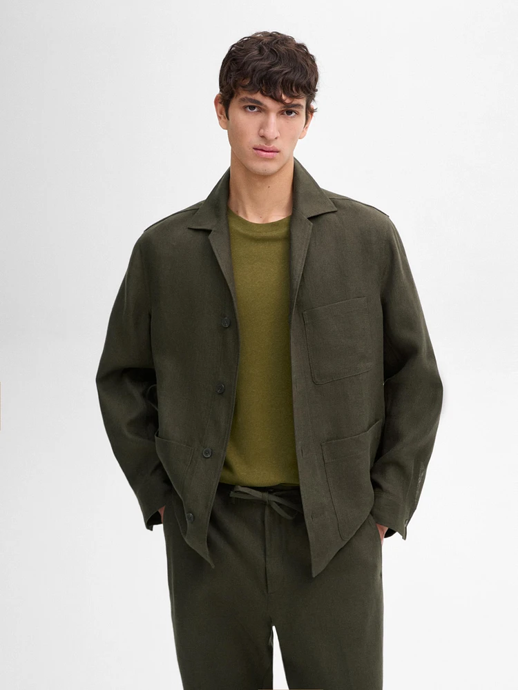 100% linen co-ord overshirt
