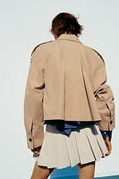 SHORT CAPE TRENCH COAT