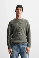 BRAIDED TEXTURED SWEATER