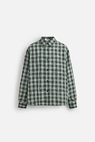 CHEMISE À CARREAUX EFFET FROISSÉ