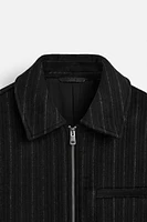 WOOL BLEND STRIPED JACKET