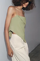 ASYMMETRIC CREPE TOP