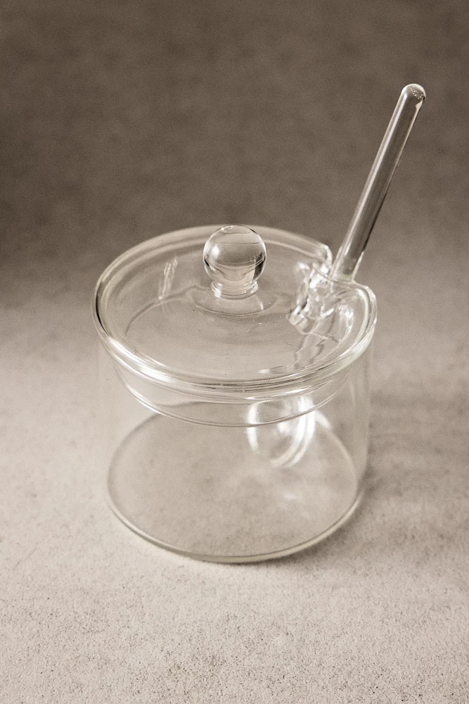 BOROSILICATE GLASS SUGAR BOWL