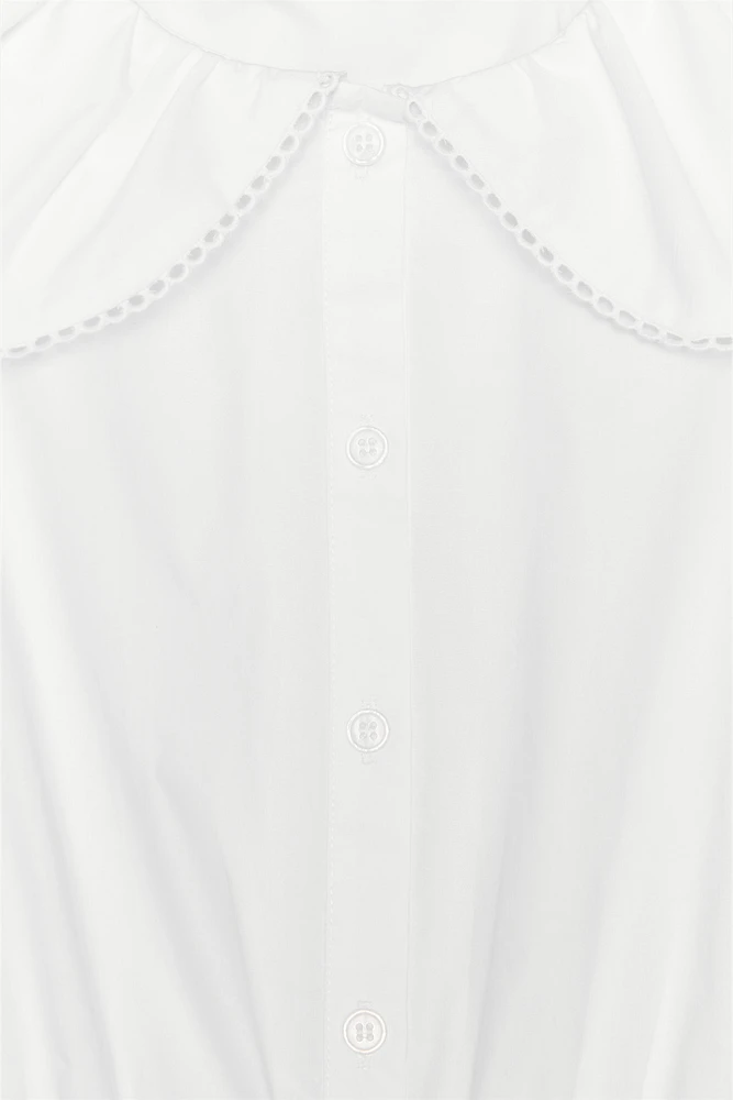 PETER PAN COLLAR POPLIN TOP