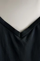 PLAIN BEACH SWIMSUIT WITH STRAPS AT THE BACK