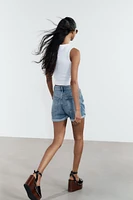 BERMUDA MOM FIT TRF TAILLE HAUTE